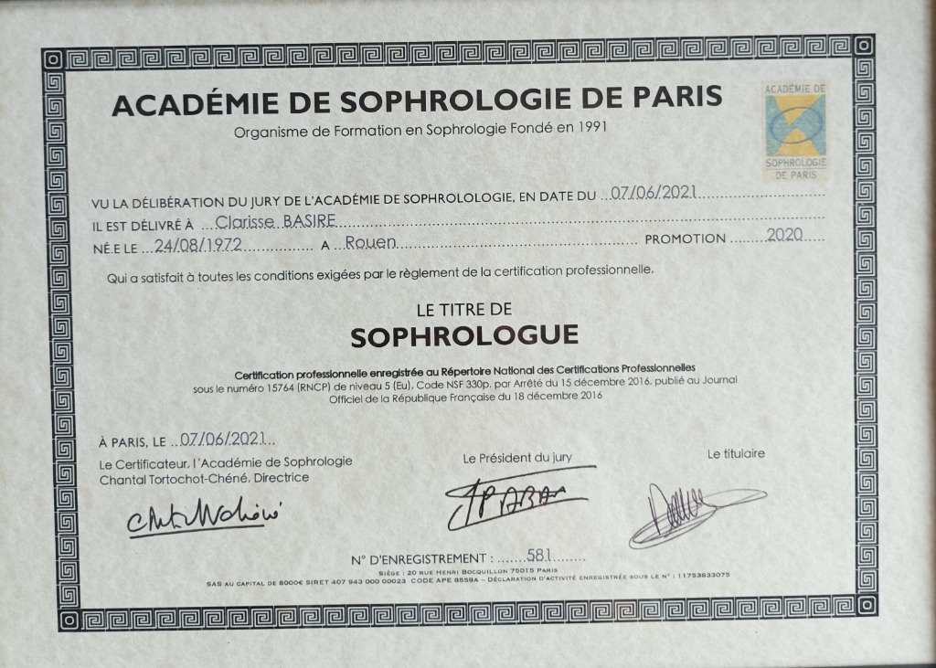 photo diplome Clarisse BASIRE 