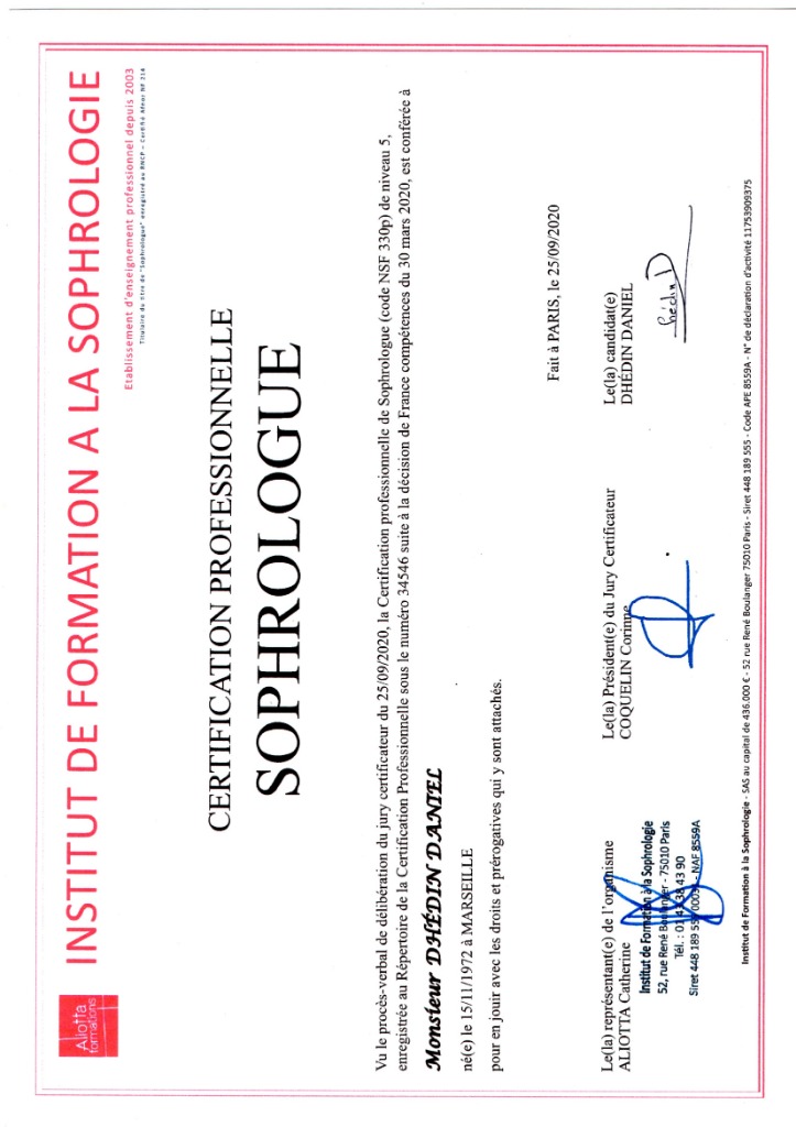 photo diplome Daniel DHEDIN