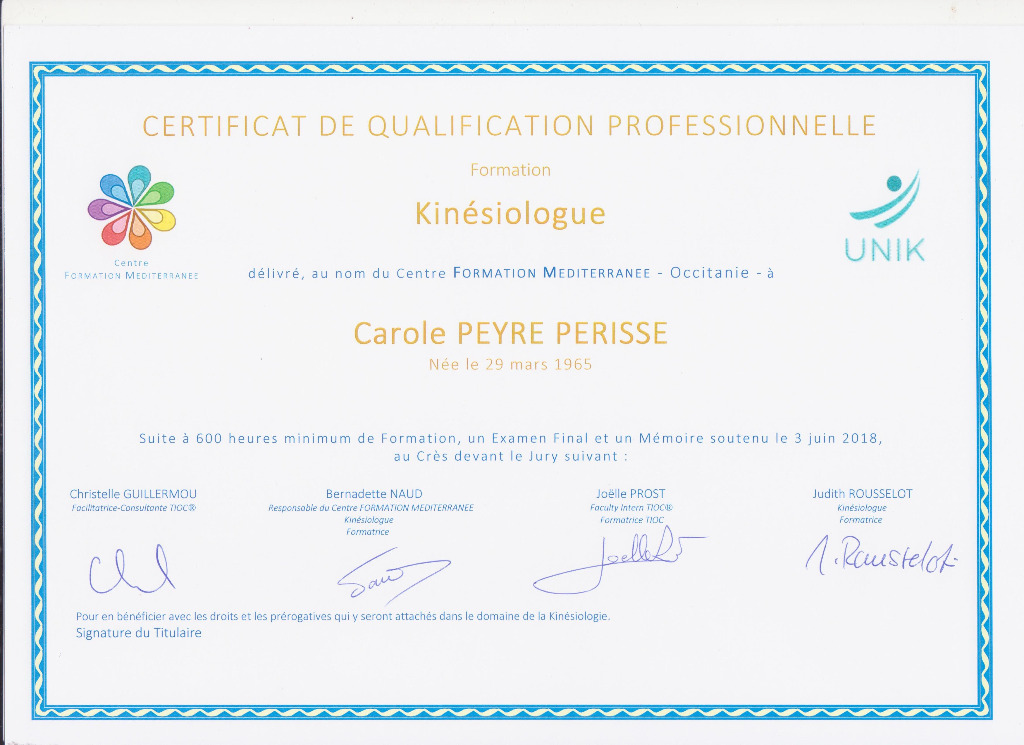 photo diplome Carole Peyre