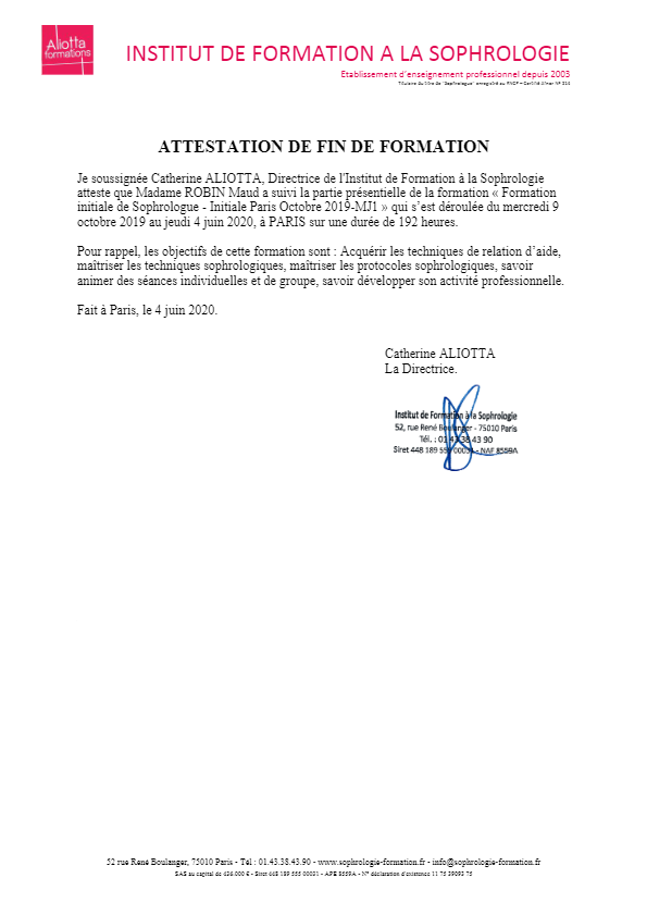 photo diplome Maud ROBIN