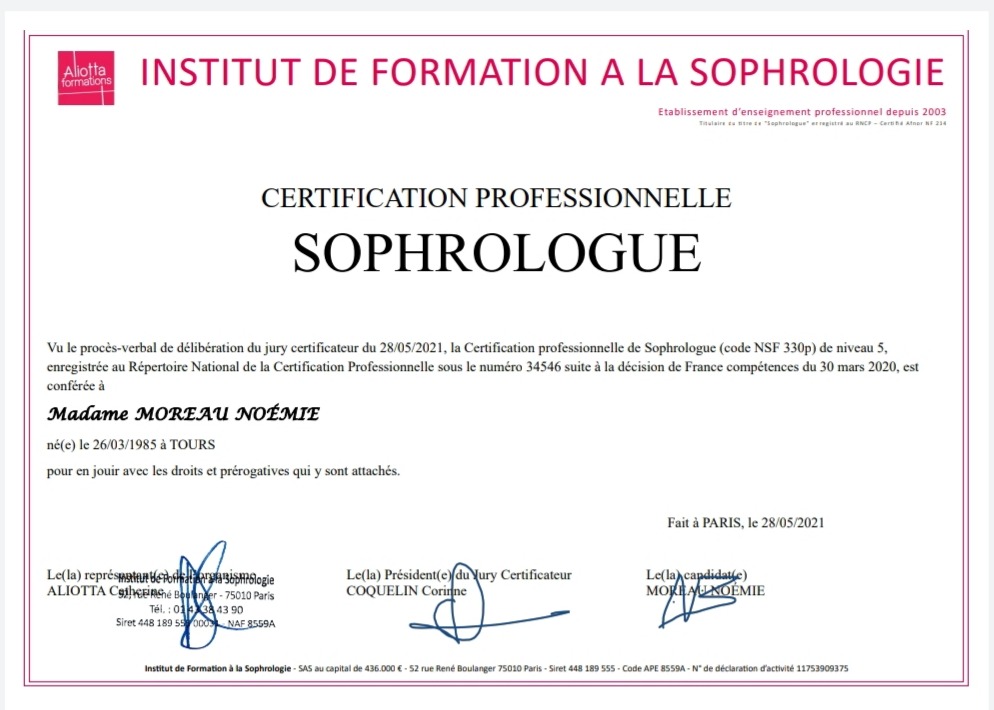 photo diplome Noemie MOREAU 