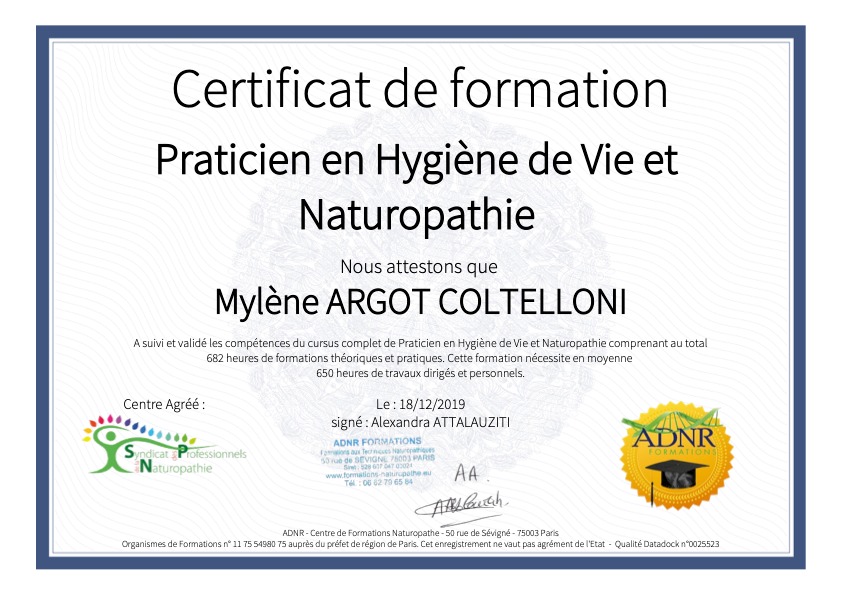 photo diplome Mylène Argot Coltelloni