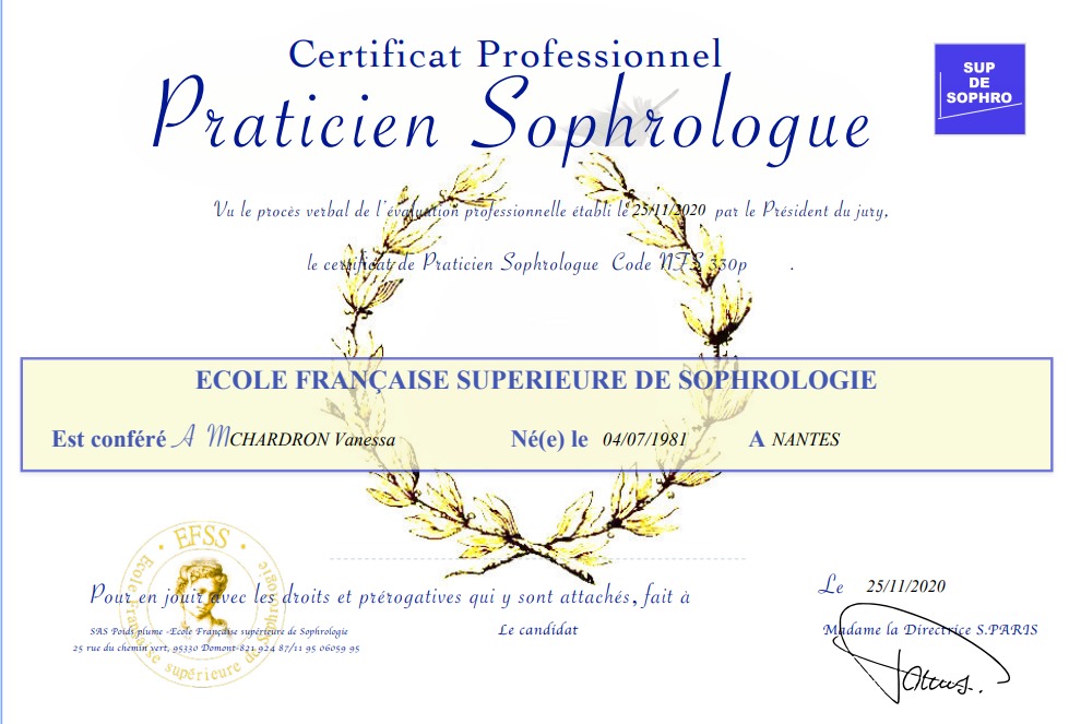 photo diplome Vanessa Chardron - Géo Influences