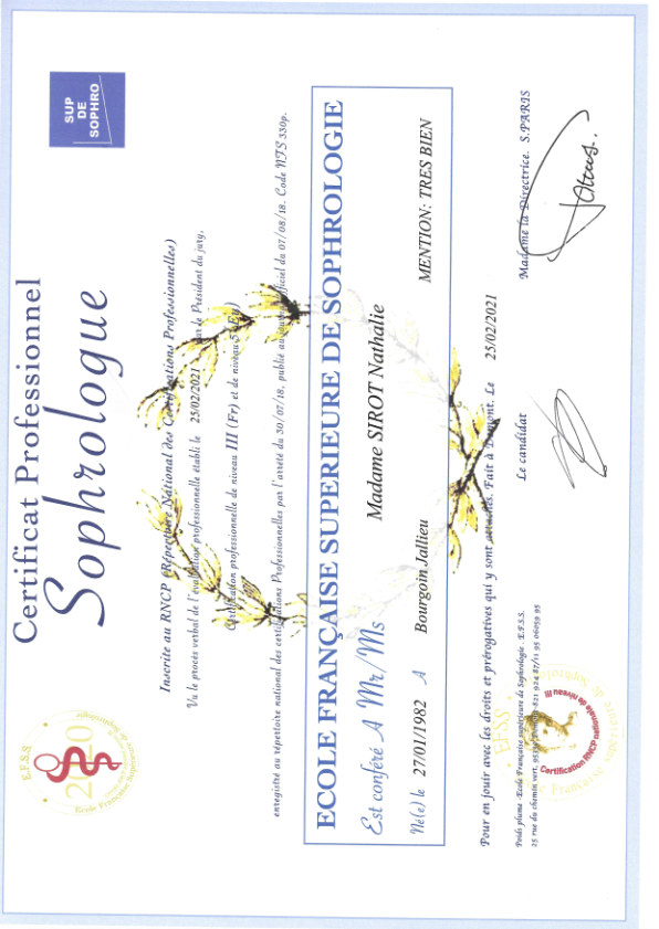 photo diplome Nathalie Mota