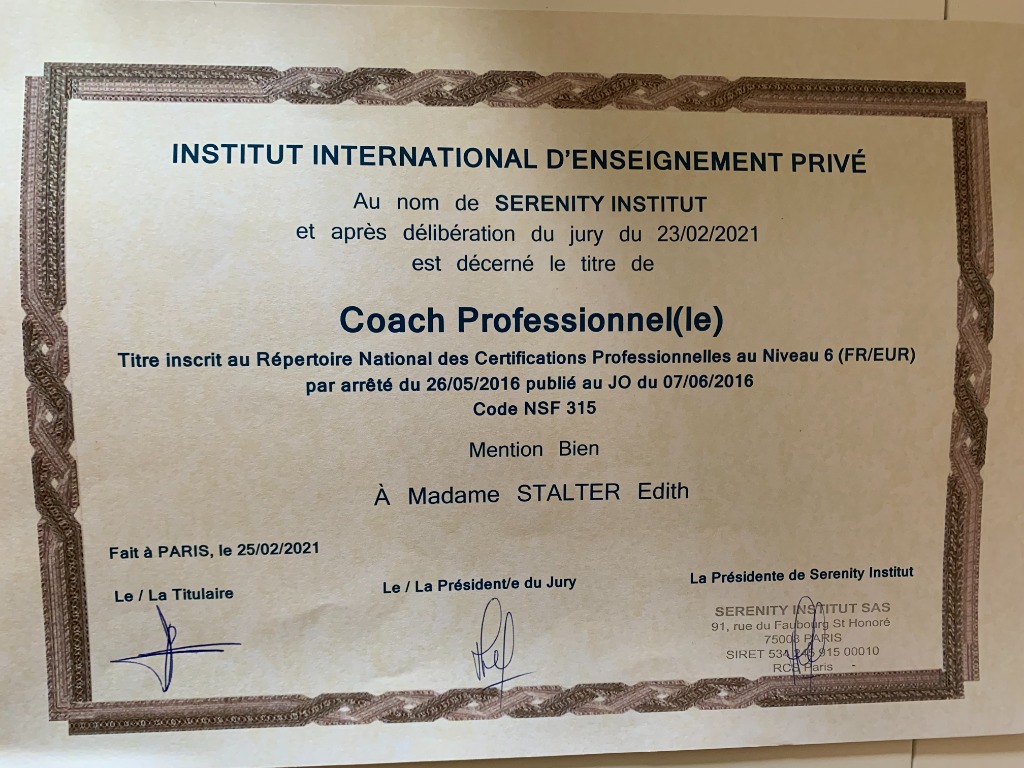 photo diplome Edith STALTER