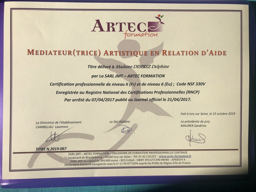 photo diplome Delphine Desprez