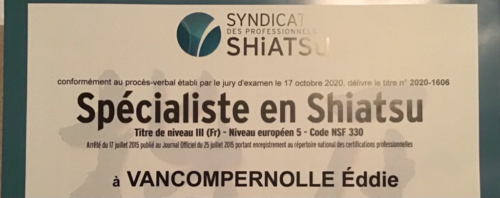 photo diplome Eddie Vancompernolle