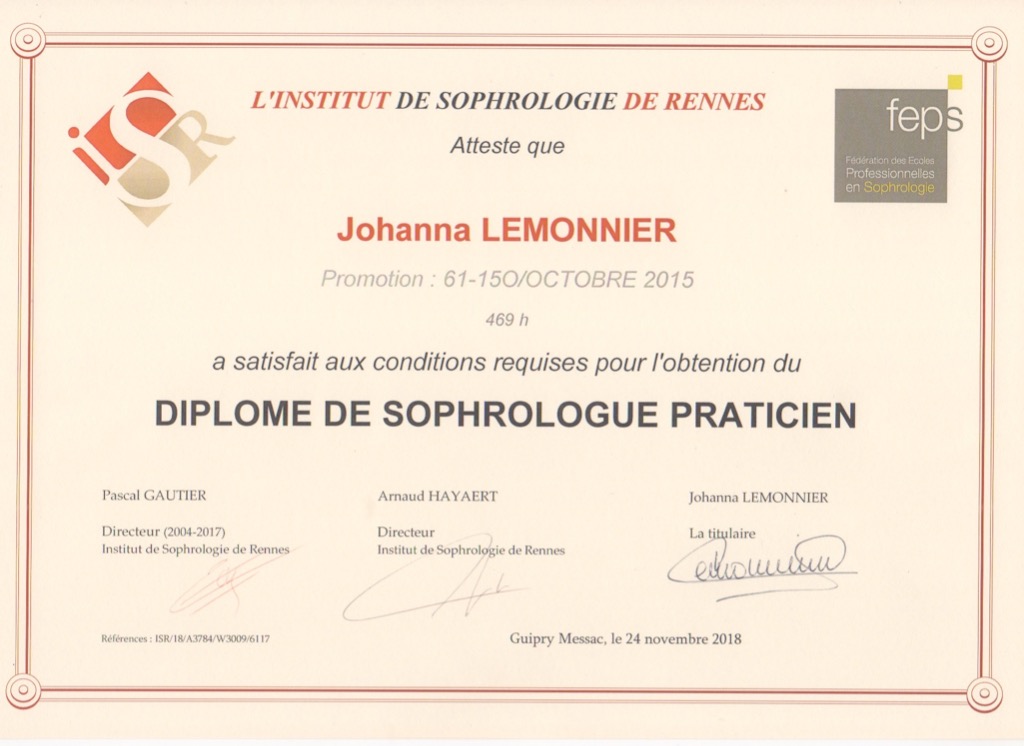 photo diplome Johanna Lemonnier