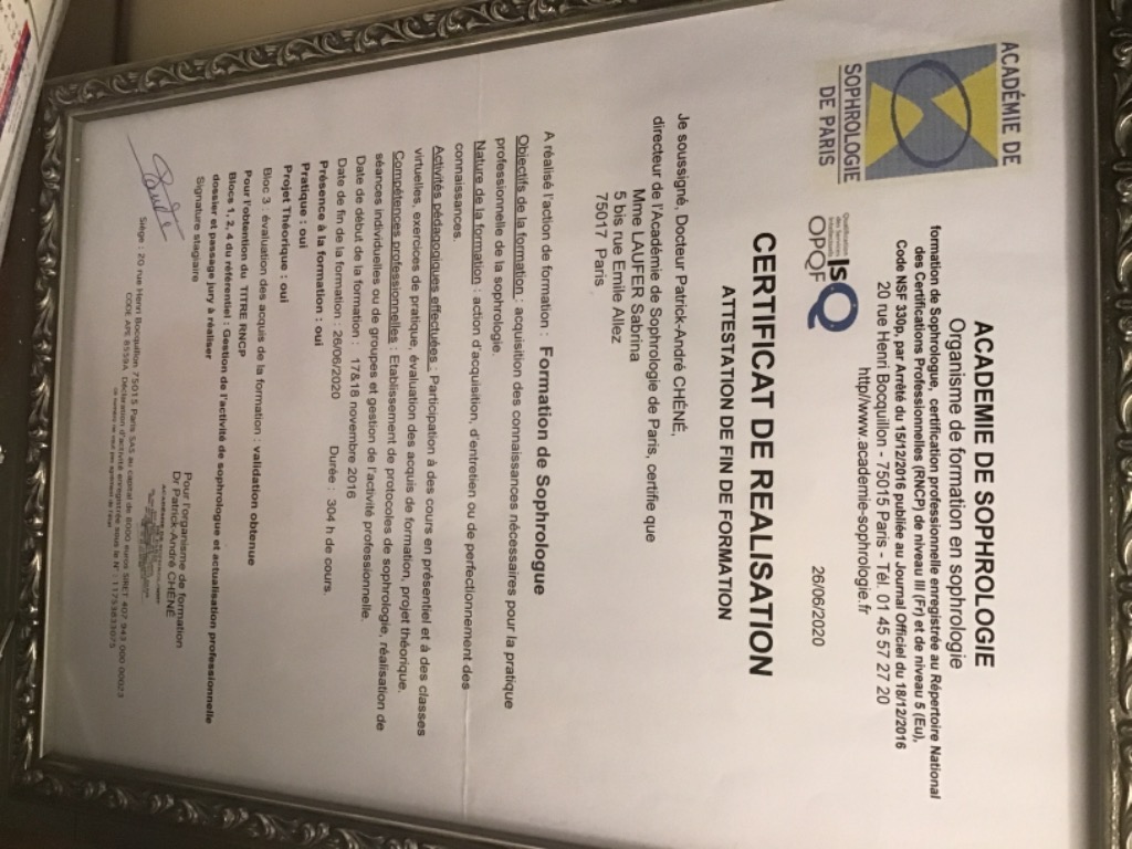 photo diplome sabrina laufer