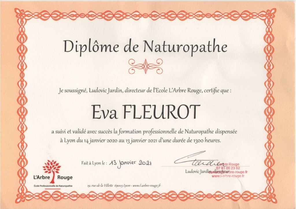 photo diplome EVA FLEUROT