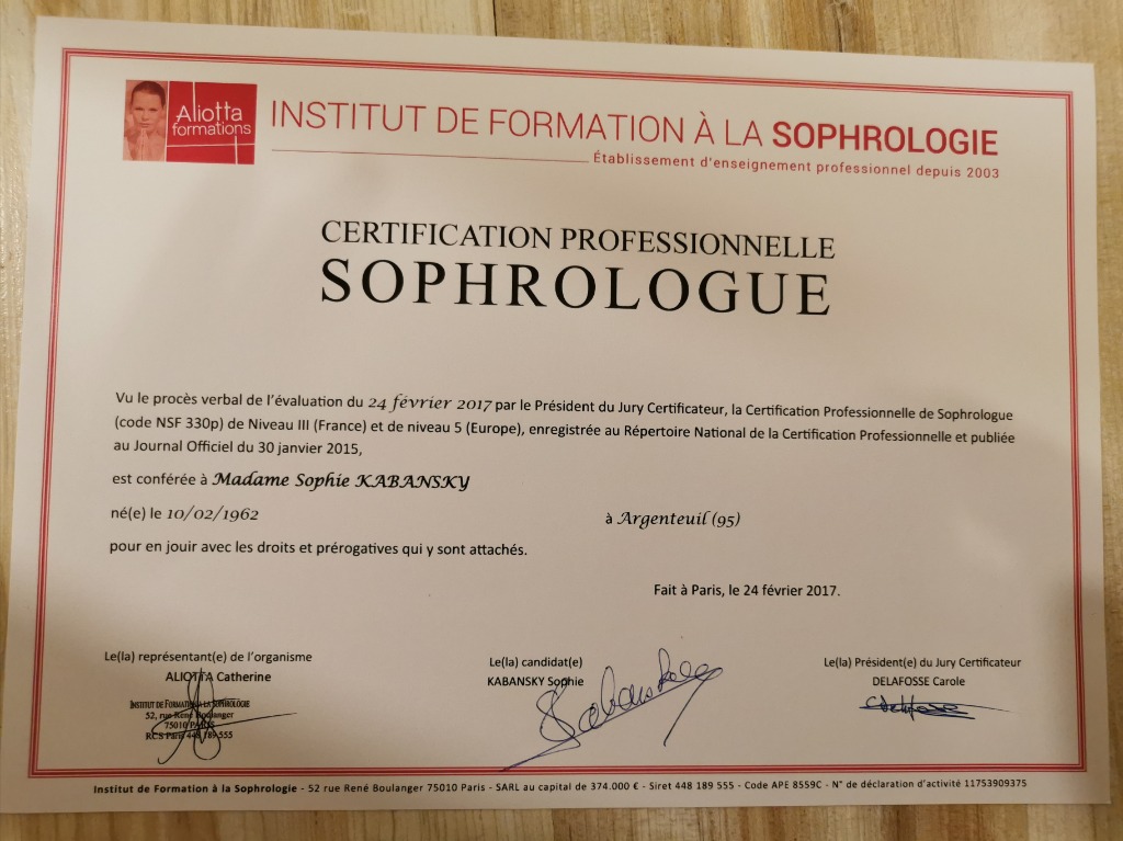 photo diplome Sophie KABANSKY