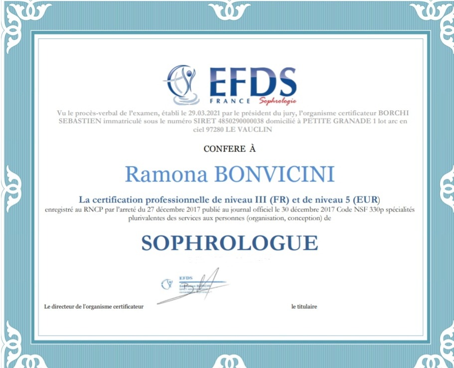 photo diplome Bonvicini Ramona