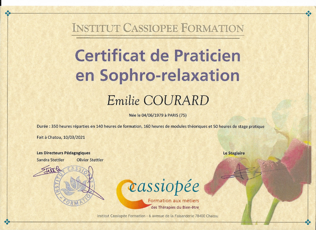 photo diplome Emilie COURARD 