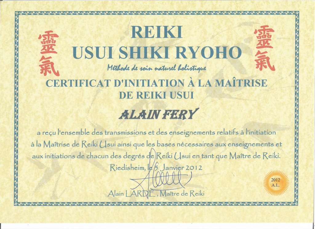 photo diplome Bien Etre et Harmonie des Sens