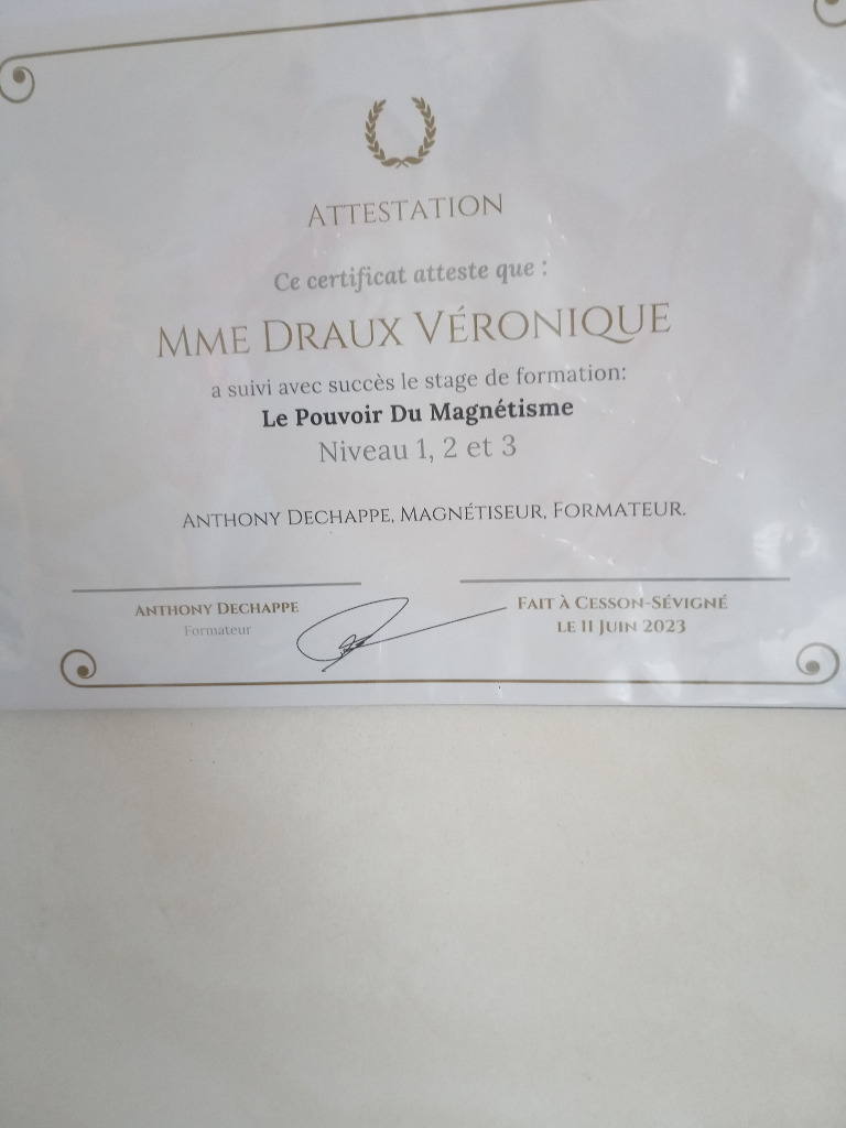 photo diplome Véronique Draux