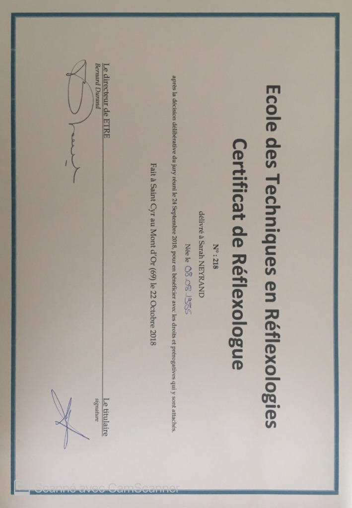 photo diplome Sarah NEYRAND