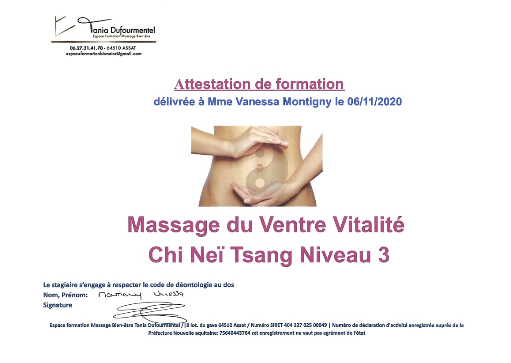 photo diplome Vanessa montigny