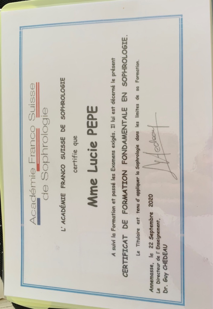 photo diplome Lucie PÊPE 