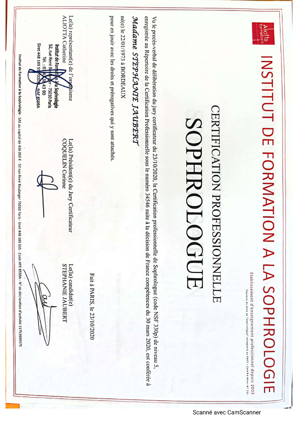 photo diplome Stéphanie JAUBERT