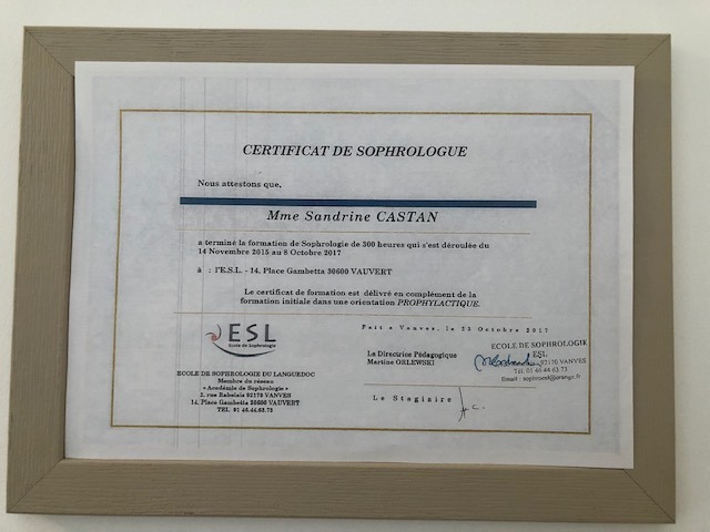 photo diplome Cendrine  CASTAN