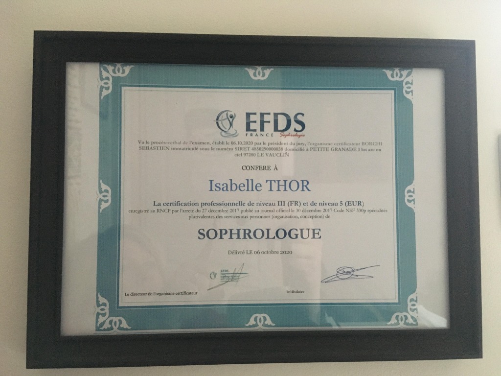 photo diplome Isabelle THOR