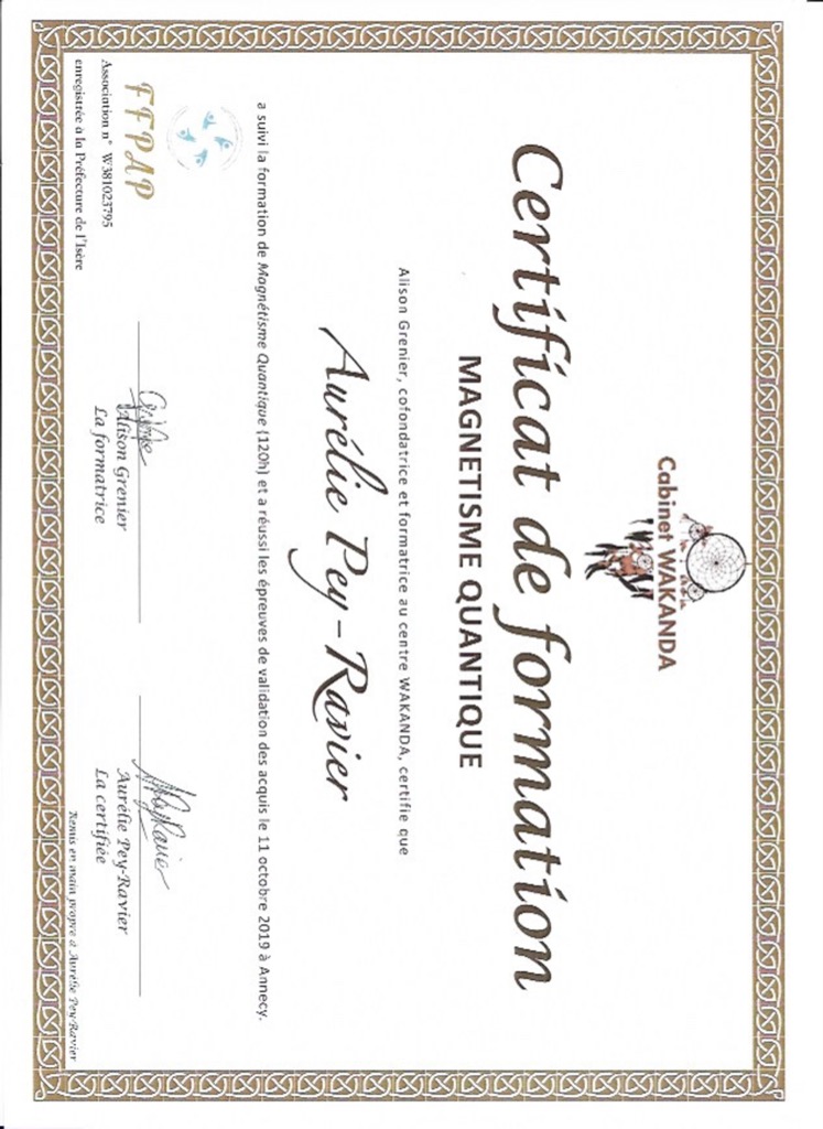 photo diplome Aurélie PEY-RAVIER