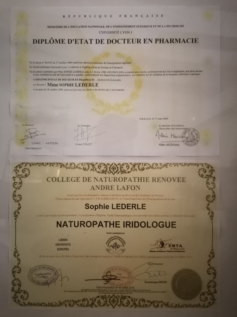 photo diplome Sophie LÉDERLÉ 