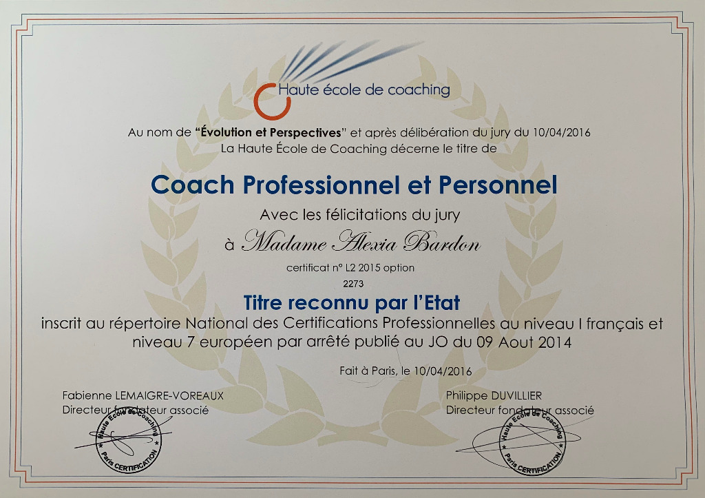 photo diplome Alexia Bardon