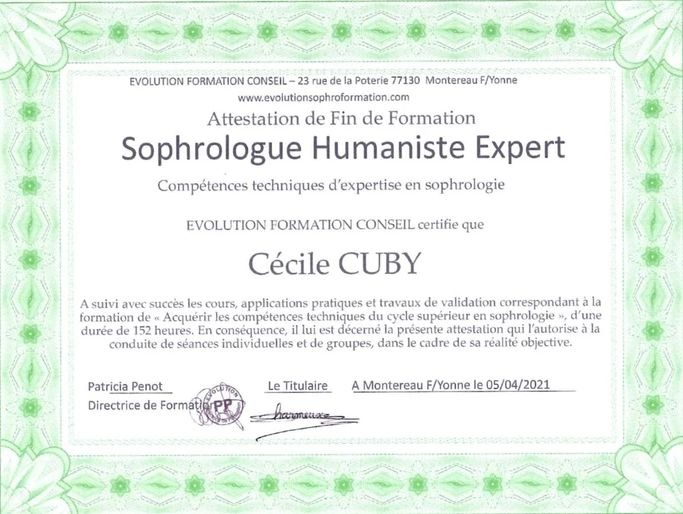 photo diplome Cécile Cuby