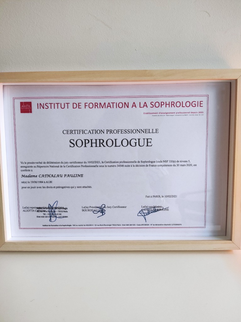 photo diplome Pauline Cathalau