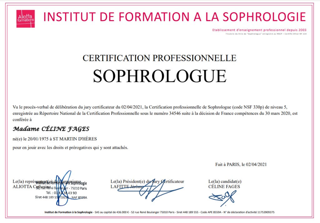 photo diplome Céline Fages