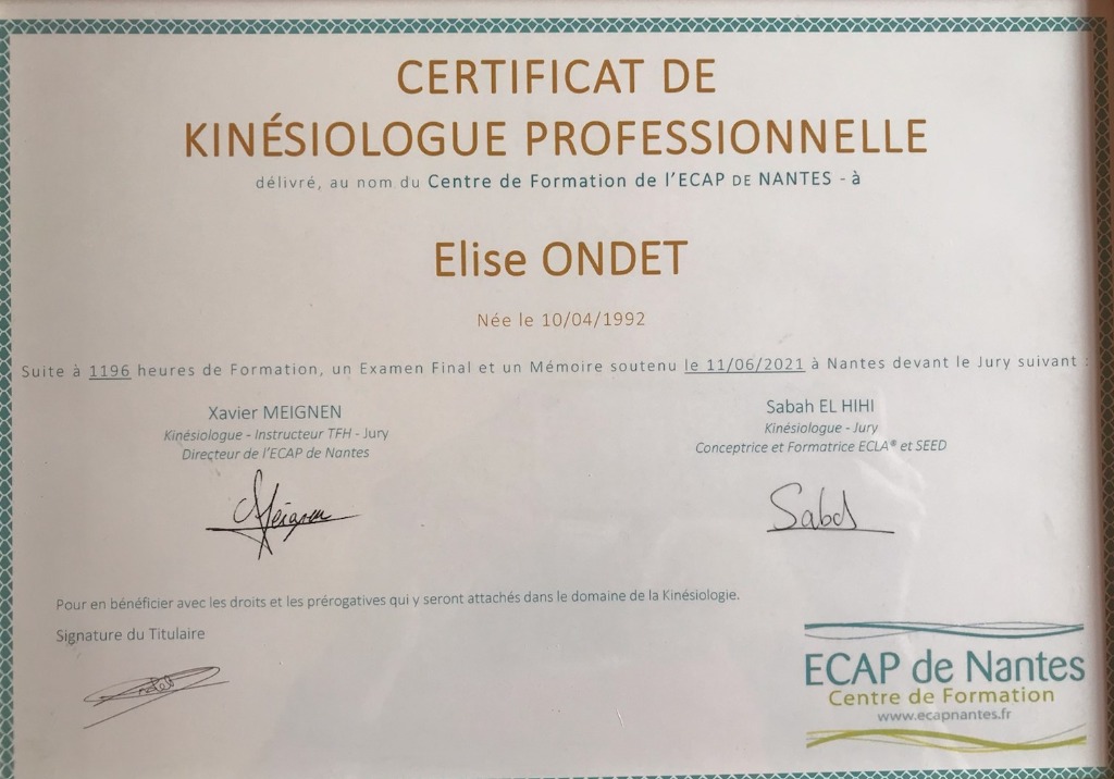 photo diplome Elise Ondet 