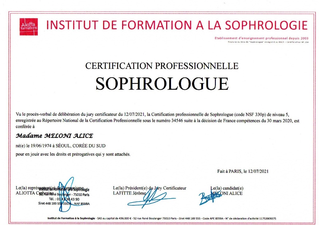 photo diplome Alice Meloni 