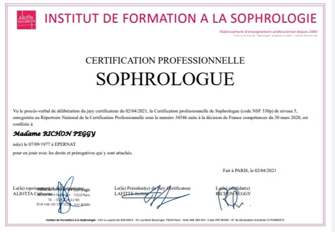 photo diplome Peggy RICHON