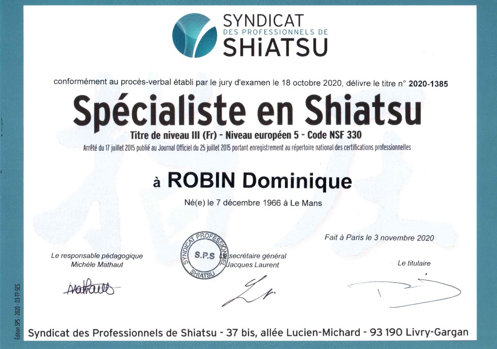 photo diplome Dominique Robin