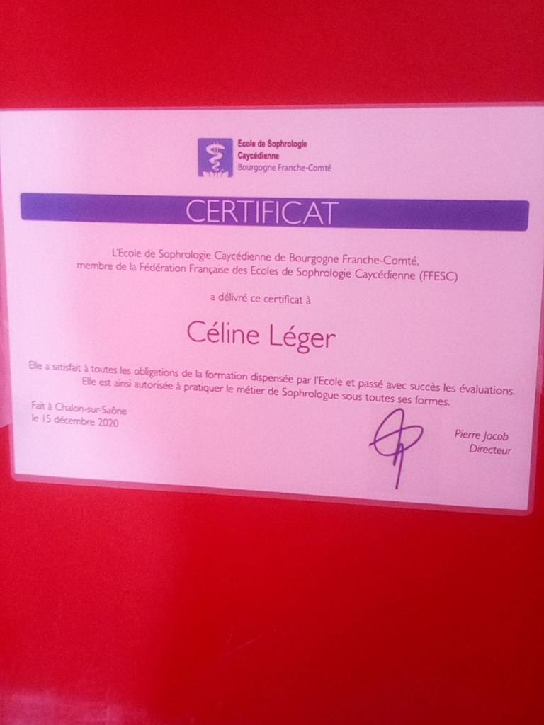 photo diplome Céline Léger