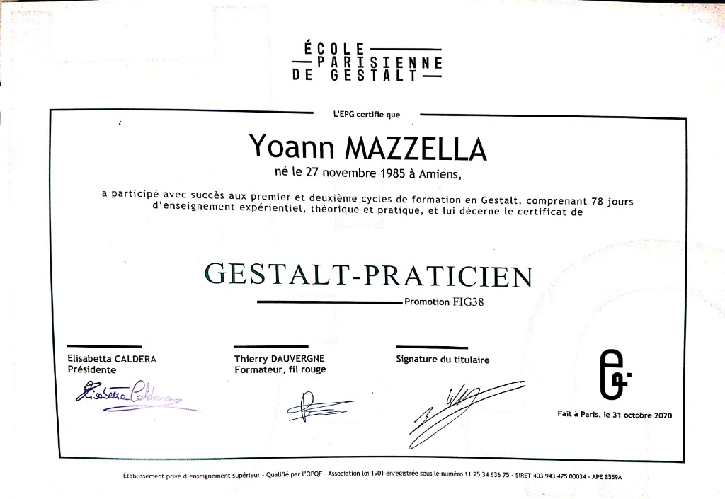 photo diplome Yoann MAZZELLA