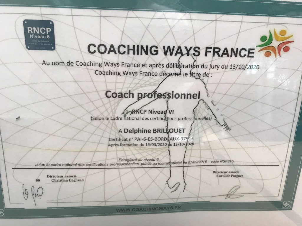 photo diplome DTV Coaching