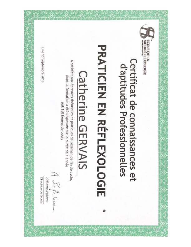 photo diplome Catherine Gervais