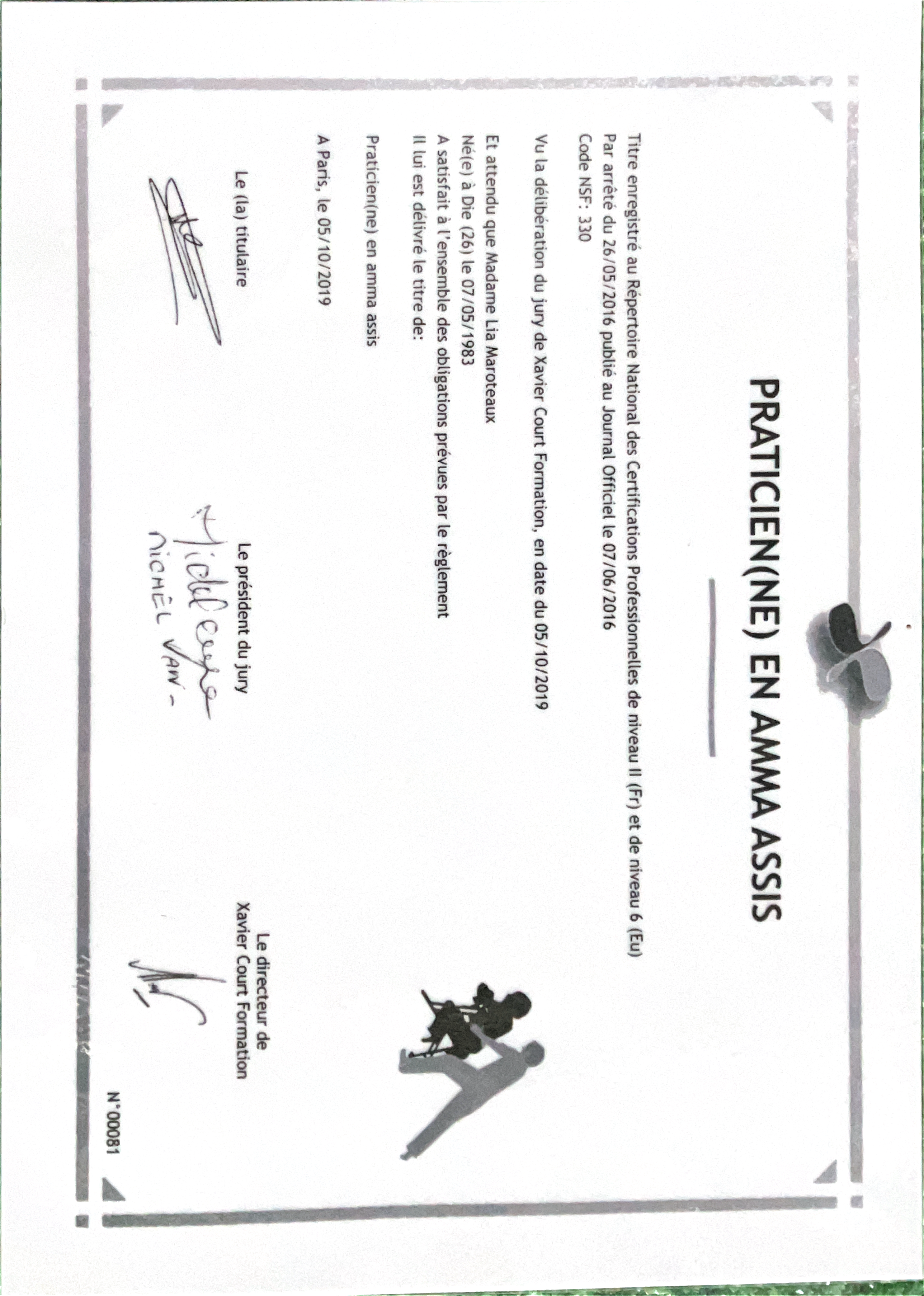 photo diplome Shizuka Na