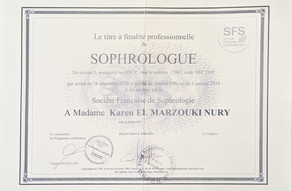 photo diplome Karen EL Marzouki 