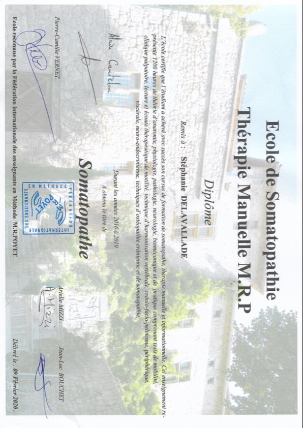 photo diplome Stéphanie Delavallade