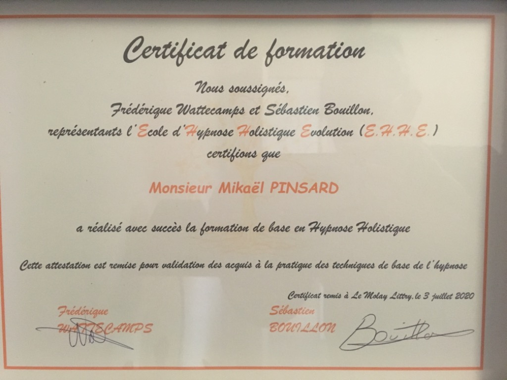 photo diplome Mikaël Pinsard 