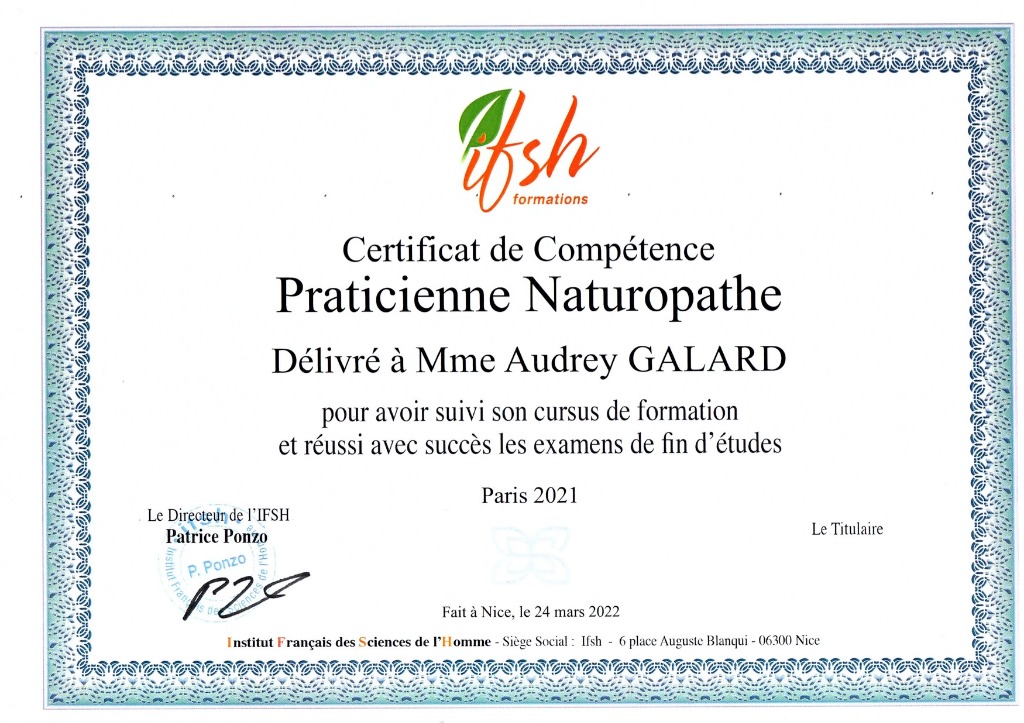 photo diplome Audrey GALARD