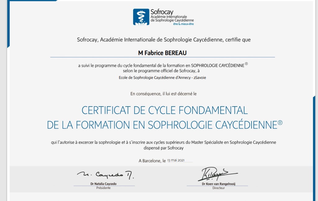 photo diplome Fabrice BEREAU