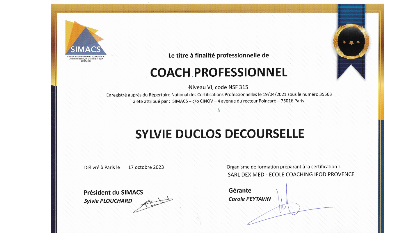 photo diplome Sylvie Duclos