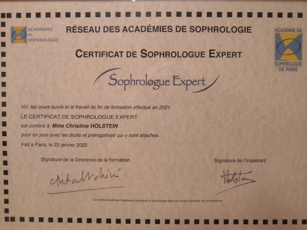 photo diplome Christine HOLSTEIN 