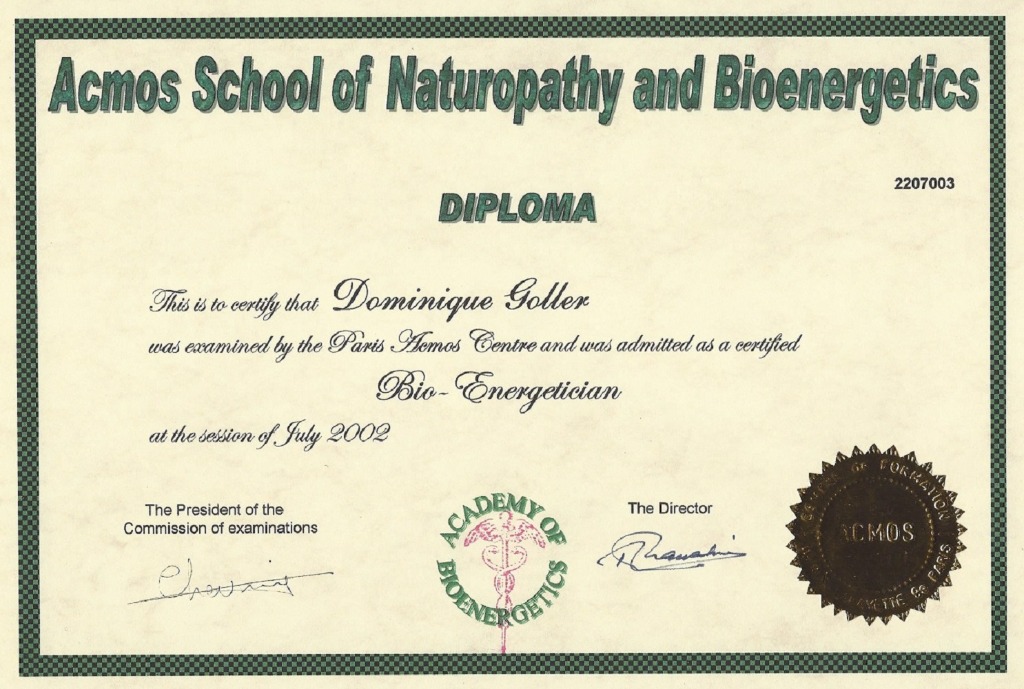 photo diplome GÖLLER DOMINIQUE