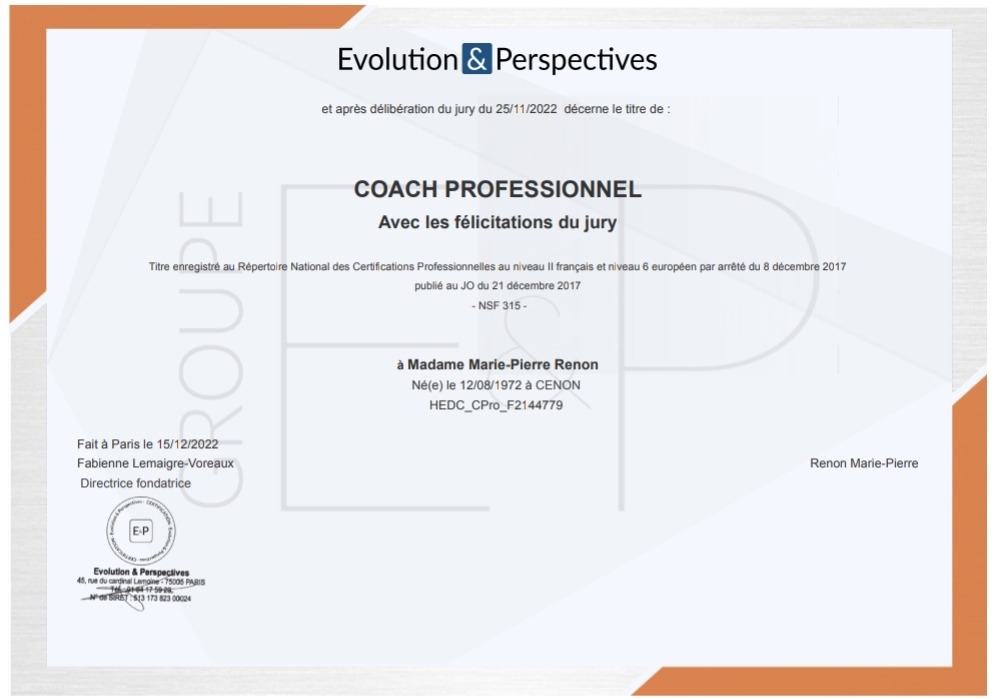 photo diplome Marie-pierre Renon
