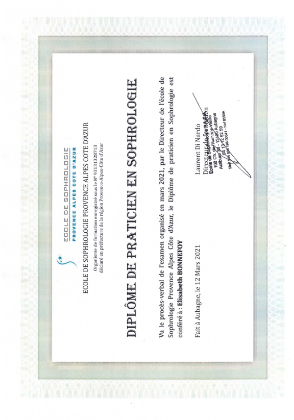 photo diplome BONNEFOY ELISABETH